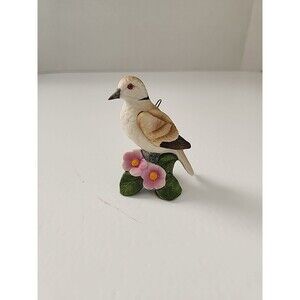 VTG Andrea by Sadek Porcelain Bird Dove Turtledove Bisque Hand Painted Ornament